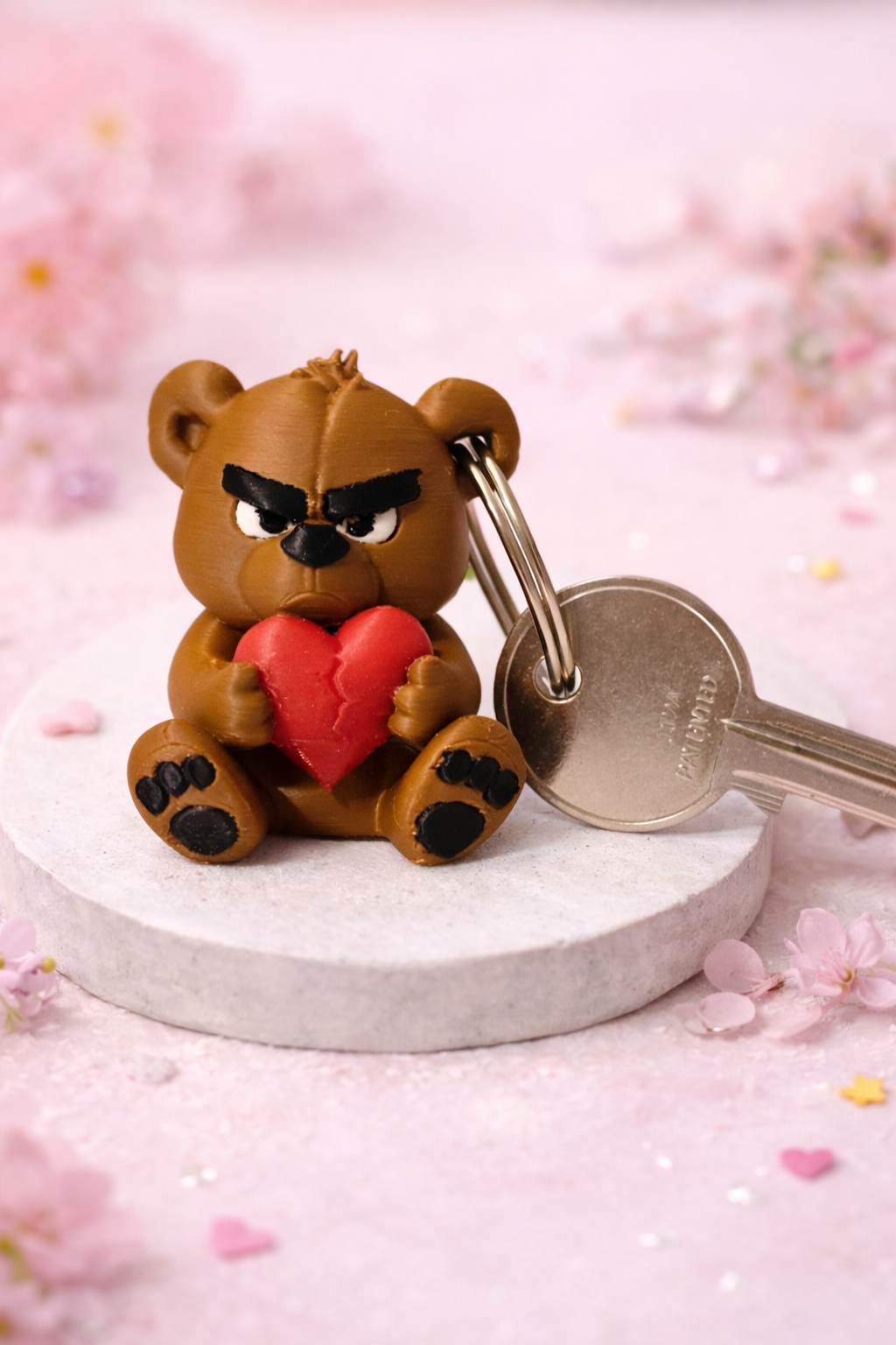 Heartbroken Bear Keychain